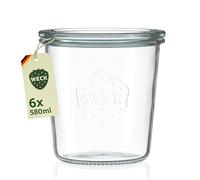 Weck Bocal/Moule au Bord Arrondi, Verre, Transparent, 580 ML