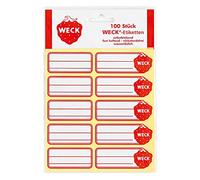 WECK - Étiquettes Autocollantes pour Pots de Conservation - Lot de 100 | Accessoire pour conserves alimentaires. Pour un étiquetage propre et lisible des bocaux en verre.