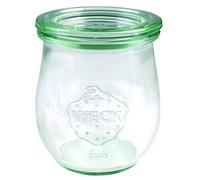 Weck Lot de 12 bocaux en forme de tulipe # 762-220 ml - Avec pinces et joints - Avec couvercles de 60 mm de diamètre - 58307