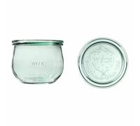 Weck - Bocaux de conservation RR100 Tulipe - Lot de 6, 500 ml, couvercles verre + fraîcheur