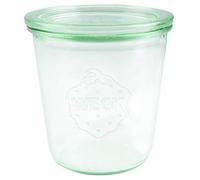 Weck Lot de 6 bocaux en verre de 290 ml (bocaux de conservation de qualité supérieure, avec couvercle en verre, pour la conservation, résistant à la chaleur, passe au micro-ondes, au four, verre à