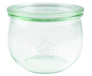 Weck Lot de 6 bocaux en verre tulipe de 500 ml (conservation de qualité supérieure, avec couvercle en verre, pour la conservation, résistant à la chaleur, passe au micro-ondes, au four, bocal à bord