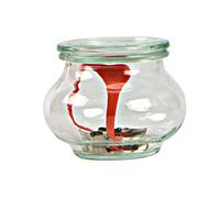 Weck Pot à Liqueur 1 Litre avec Couvercle de 100 mm, complets de Joint et Clips, boîte de 4 pièces, Verre, Transparent