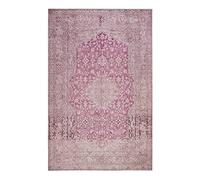 Wecon Home Tapis vintage à poils courts - Silhouette - Past Future WH-12268-01 - 80 x 150 cm - Rose beige