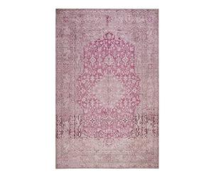 Wecon Home Tapis vintage à poils courts - Silhouette - Past Future WH-12268-01 - 80 x 150 cm - Rose beige
