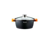Wecook, ecochef casserole 24cm, induction, couvercle en verre, antiadhésive, fonte d'aluminium, , noir