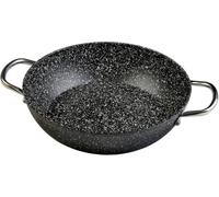 WECOOK! Granite Casserole basse induction complète 26 cm, aluminium forgé 3 litres, antiadhésif écologique pierre sans PFOA, poignées en acier riveté, convient à toutes les cuisines, vitrocéramique,