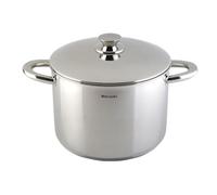 Wecook! Marmite en acier inoxydable avec couvercle et échelle de mesure intégrée, Ø 24 cm, capacité de 7,6 litres. Compatible Tous Feux Dont Induction