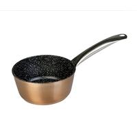 WECOOK Professional Casserole à Lait 18cm, Induction, Pierre Antiadhésive sans PFOA, Aluminium Forgé, Épaisseur 2,8 mm, Copper, Poignée en Acier Inox., Vitrocéramique, Gaz, Four