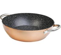 WECOOK! Professional Casserole Basse 32cm Induction, Sauteuse Antiadhésive sans PFOA, Aluminium Forgé, Épaisseur 2,8mm, Copper, Poignées en Acier Inox., Vitrocéramique, Four