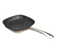 WECOOK! Professional Poêle à Griller Induction Ondulé 28 x 28cm, Pierre Antiadhésive Écologique sans PFOA, Aluminium Forgé, Épaisseur 2,8mm, Copper, Poignée en Acier Inox, Vitrocéramique, Gaz, Four