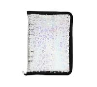Wectirc Classeur à anneaux transparent rechargeable, A5 transparent, fermeture éclair, autocollant pour cartes, reçus, billets, petits accessoires pour étudiants, enseignants, chefs de projet
