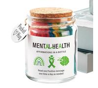 Wectirc Messages d'affirmations positives dans un bocal | Carte d'affirmation en pot, cartes de soutien motivant pour le stress et le bien-être, fournitures d'encouragement