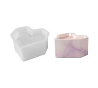 Wectirc Moule en résine pour pot de rangement | Moule en résine - Moules en silicone pour décoration artisanale, moule en silicone pour boîte de rangement, moule à quatre feuilles en forme de plante