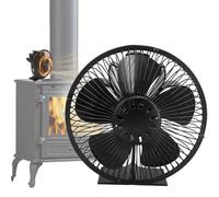 Wectirc Ventilateur de cheminée alimenté par la chaleur | Ventilateur de poêle à bois non électrique, ventilateur thermique alimenté par la chaleur avec housse de protection pour poêle à bois