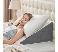 Wedge Pillow for Sleeping - 60x60x30cm Bed Wedge for Headboard Triangle Pillow, Memory Foam Wedges for Acid Reflux, GERD, Snoring, Post Surgery Back Pain Relief, Leg Elevation, Washable Cover