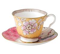 Wedgwood Ensemble tasse à thé et soucoupe Motif papillon Papillon, fleur, tasse à thé et soucoupe, lot de bouquets. Bouquet de fleurs