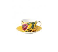 Wedgwood Tasse Wonderlust avec soucoupe tonquin jaune