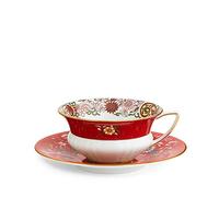 Wedgwood Wonderlust Crimson Orient 40024021 Tasse à thé et soucoupe en porcelaine anglaise avec pierre précieuse Violet
