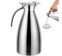 Wedhapy Carafe Thermos BIG bouteille thermos Flacons sous vide Carafe à café thermique Carafe isolée en acier inoxydable de 2 l Garde l'eau chaude pendant 24 heures Pichet à eau isolé à l'épreuve