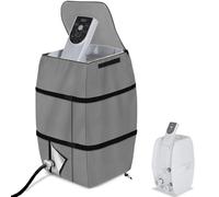 Wedhapy Housse de Chauffage pour Spa, 42,9 x 38,1 x 54,9 cm, étanche, abri de Spa, auvent Pliable et réglable avec Cordon de Serrage et Boucle, Housse de Spa Portable avec Sangle de poignée, Gris