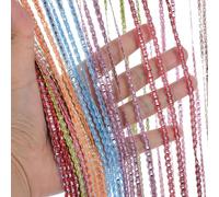 Wedhapy Rideau moustiquaire de Porte, Rideau en chaîne, moustiquaire de Porte 39,37x78,74 Pouces, Type Pompon Extra Long, léger et Brillant, décoratif, pour Portes, Portes, Couleur Arc-en-Ciel