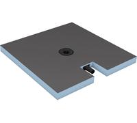 wedi Receveur de douche à carreler complet Fundo Plano centré, 1200x900x65 mm, sortie côté long