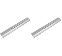 Wedo 0525235 Règle en aluminium avec poignée pour droitiers/gauchers 30 cm (Lot de 2)