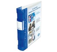 Wedo 05828003 Classeur en plastique Ergogrip Ice avec mécanisme à 4 anneaux, Bleu/transparent, Format A4, 55 mm d'épaisseur