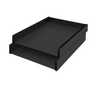 Corbeille à courrier WEDO "black office", DIN A4, noire en acrylique, empilable, avec pieds en caoutchouc transparent, - 1 pièce (63 8001)
