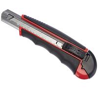 Wedo Cutter professionnel Auto-Load – lame 18 mm – 6 lames incluses – noir/rouge