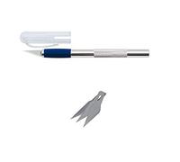 Wedo 078621 Scalpel avec 3 lames de rechange Argent