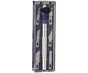 Wedo 078722 Kit couteau de bricolage avec 6 lames de recHange Argent