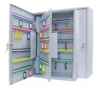 Armoire à clés pour 150 clés, dix barettes, gris clair