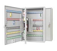 Armoire à clés pour 200 clés, dix barettes, gris clair