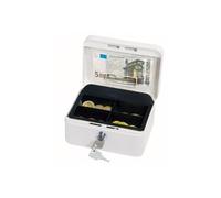 Wedo 145100h caissette à monnaie à 4 compartiments avec clip 15,2 x 11,5 x 8 cm blanc