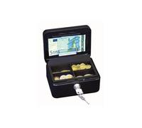 Wedo 145121h caissette à monnaie à 4 compartiments avec clip 15,2 x 11,5 x 8 cm noir