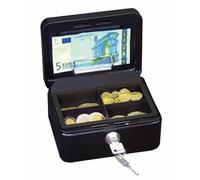 Wedo 145121h caissette à monnaie à 4 compartiments avec clip 15,2 x 11,5 x 8 cm noir