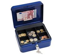 Wedo Caisse à monnaie Gr.2 5 compartiments acier couche poudrée bleue 20 x 16 x 9 cm