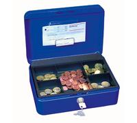 Wedo Caissette à monnaie 5 compartiments avec clip 25 x 18 x 9 cm Bleu