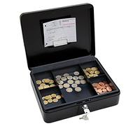 Wedo Caissette à monnaie 145421H – 5 compartiments, clip – 300 x 240 x 90 mm, noir