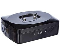 WEDO 146321Z,Coffret à monnaie, taille 4 noir/blanc avec serrure à combinaison 25x19x9 cm