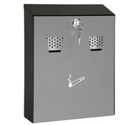 Cendrier mural compact, 3,1 litres, en tôle d'acier