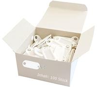 Wedo 262813400 Lot de 100 Porte-Clés avec Crochet en S Blanc