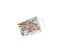 Wedo 56599 Multicolore Tête épingles, diamètre de tête 3 mm, aiguille Longueur, 30 mm, 100 pièces, assortis, couleurs