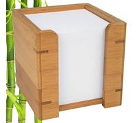 Wedo cube-mémo 061707 bambou clair, 900 feuilles 90 x 90 mm, boîte cadeau