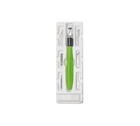 Wedo 78 72199 cutter couteau pour loisirs créatifs comfortline avec poignée douce, 5 lames de précision, 1 alène perçante, 2 c
