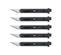 Wedo 7830 Lames de Rechange pour Scalpel à Bouton Poussoir Deluxe 78630, Acier Inoxydable, 30° Lames - 5 Pièces-Argent