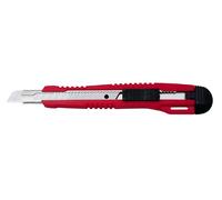 Wedo 783009 Professionnel Cutter Lame Standard, Führunng en Métal, 9 mm, Rouge/Noir