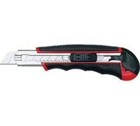 Wedo Cutter professionnel Auto-Load – lame 18 mm – 6 lames incluses – noir/rouge